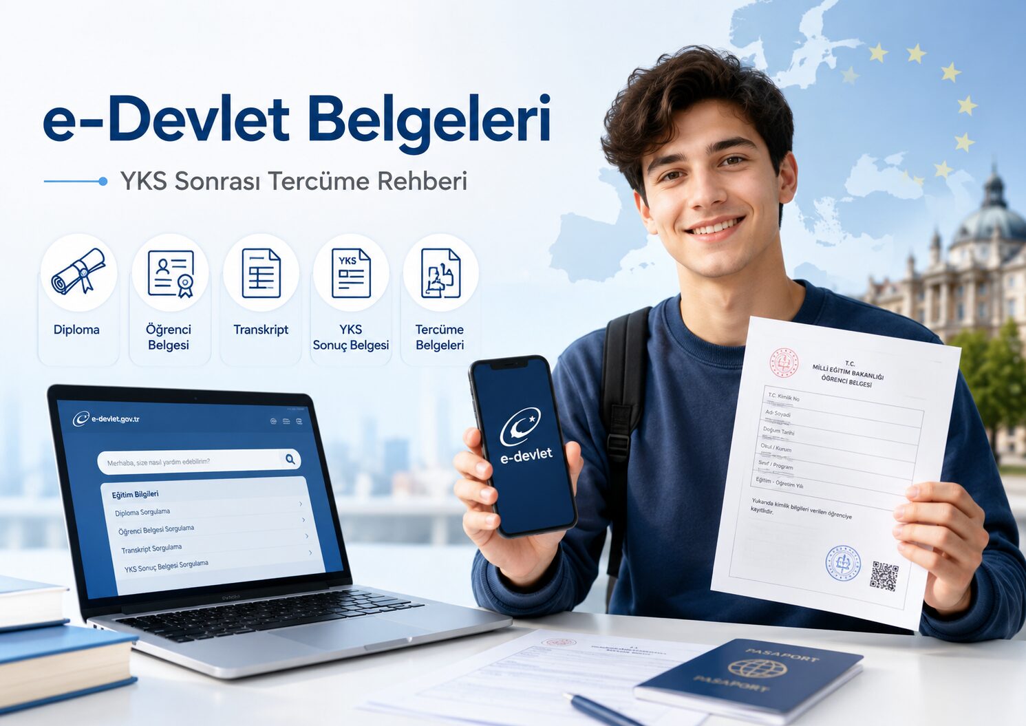 YKS sonrası e-Devlet belgeleri ve yeminli tercüme rehberi