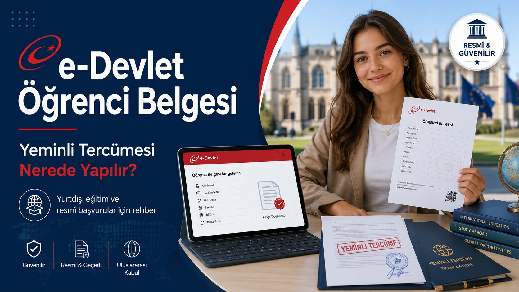 e-Devlet öğrenci belgesi yeminli tercümesi